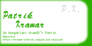 patrik kramar business card